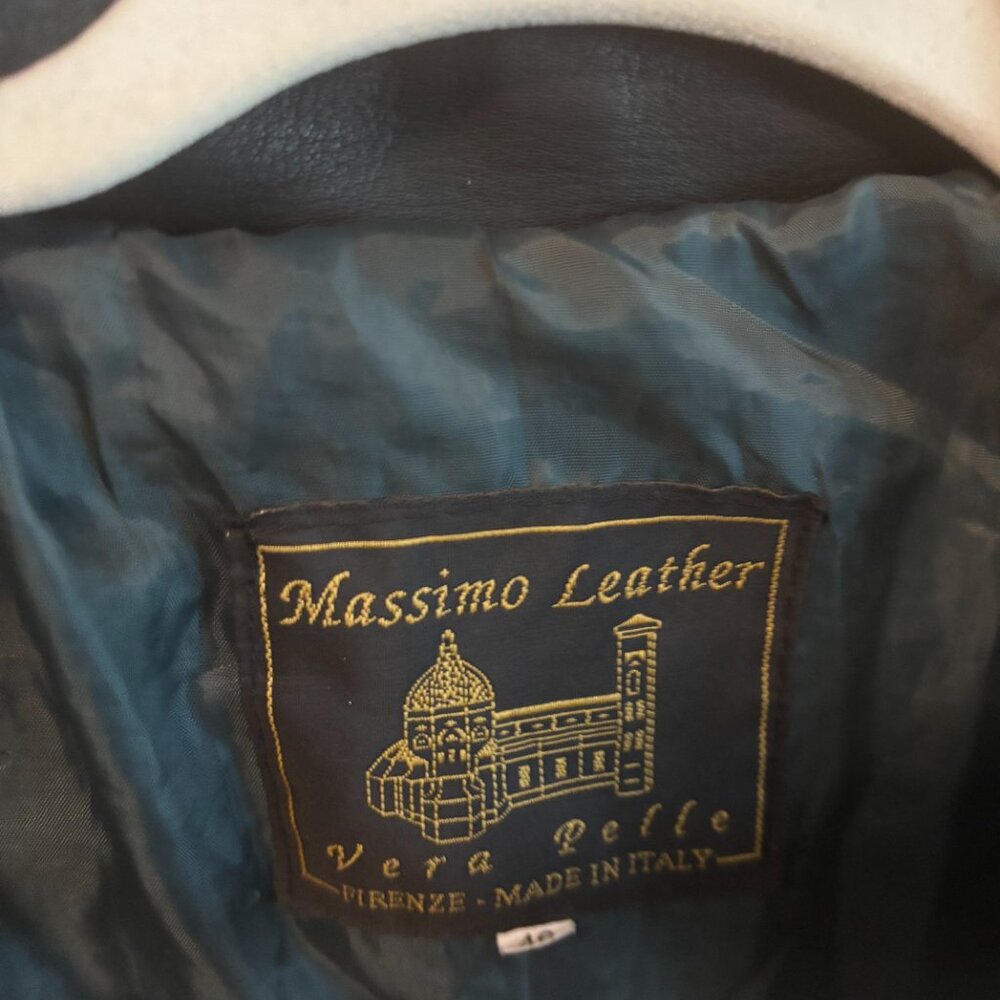 Authentic Forest Green Leather Jacket From Italy - image 2